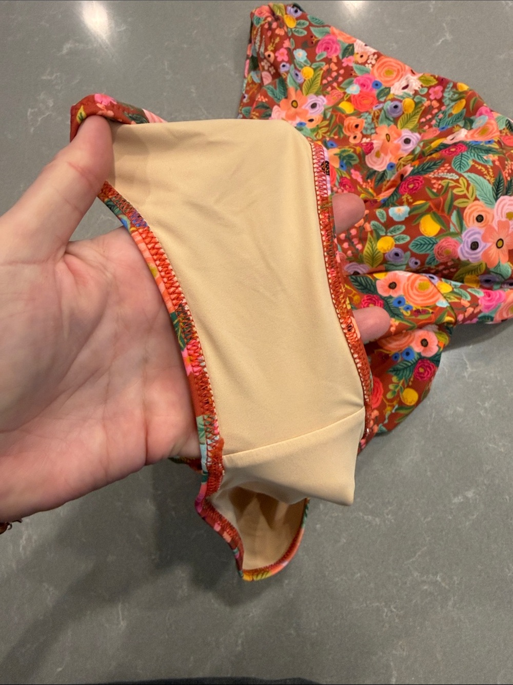 summersalt One-Shoulder Floral Swimsuit - Brown Multicolor - Picture 6 of 6